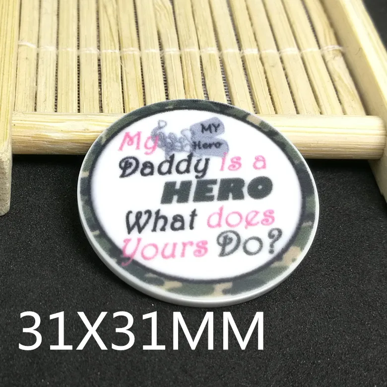 

Free shipping 50pcs/lot 31*31MM inspired cartoon Daddy hero planar resin