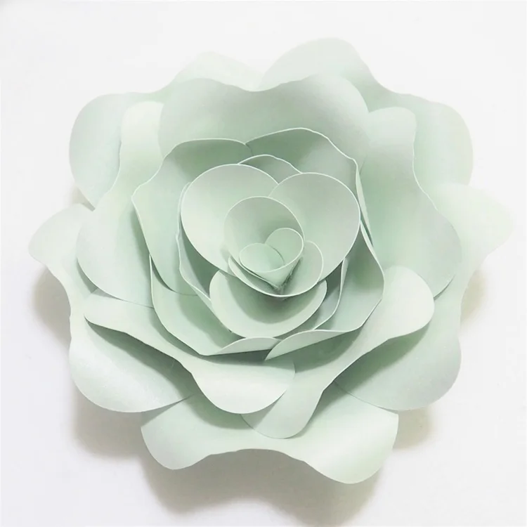 DIY искусственный большой бумажный фон с розами 15-50 см полный набор для свадьбы и мероприятий детский Декор цветочный Настенный декор Прямая поставка - Цвет: Glitter Light Green