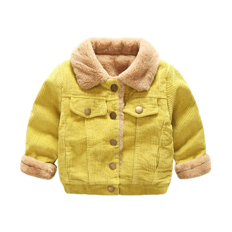 CROAL CHERIE 80-130cm Thicken Corduroy Velvet Jacket For Girls Motorcycle Style Baby Boy Clothing Outerwear Cotton Parkas  (7)