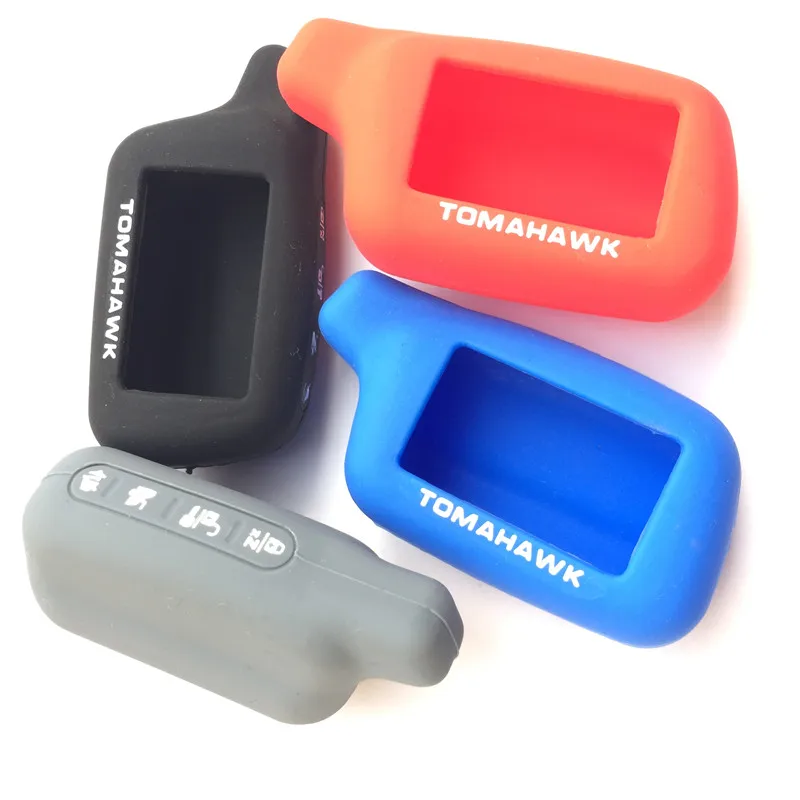 

Silicone Rubber Case cover For Tomahawk X5 LCD Remote controler Only Two Way Car Alarm Tomahawk X5 Silicone Case Cover