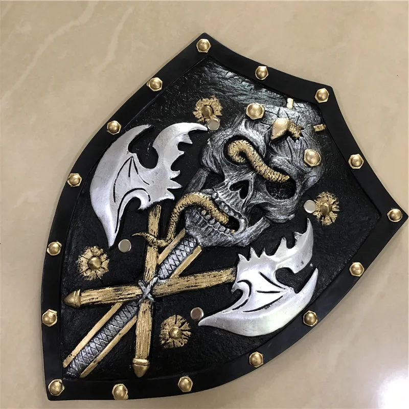 

1:1 Cosplay Grim Reaper Skeleton Head Shield Movie Game Anime Weapon Prop Role Play PU Action Figure Model Halloween Gift