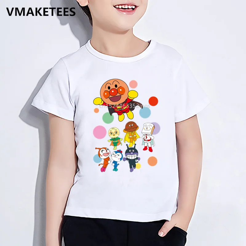 

Kids Summer Short Sleeve Girls & Boys T shirt Children Anpanman With Baikinman Cartoon Print T-shirt Funny Baby Clothes,HKP5254