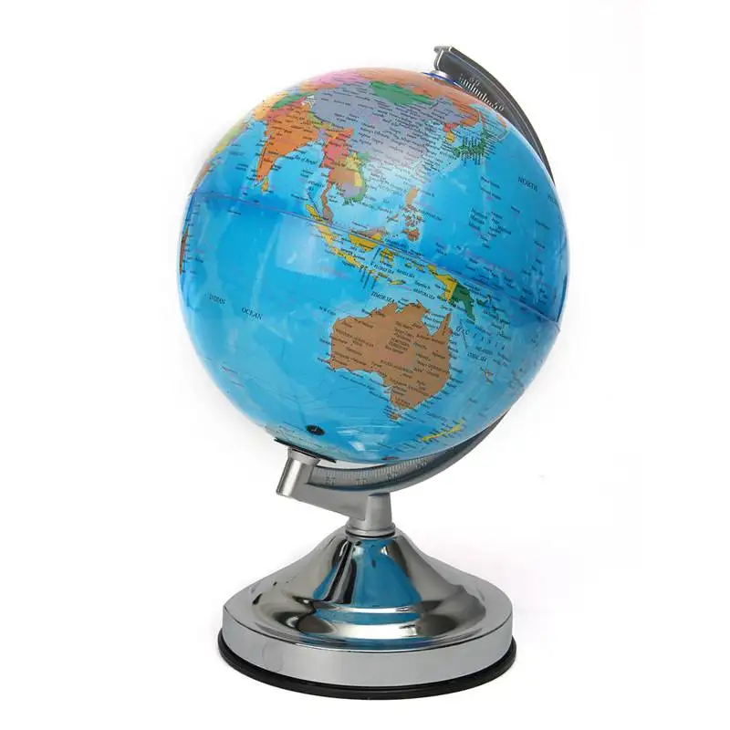 Blauwe Oceaan Wereld Aarde Verlichte Globe Roterende Tafel ... Blauwe Oceaan Wereld Aarde Verlichte Globe Roterende Tafel ...