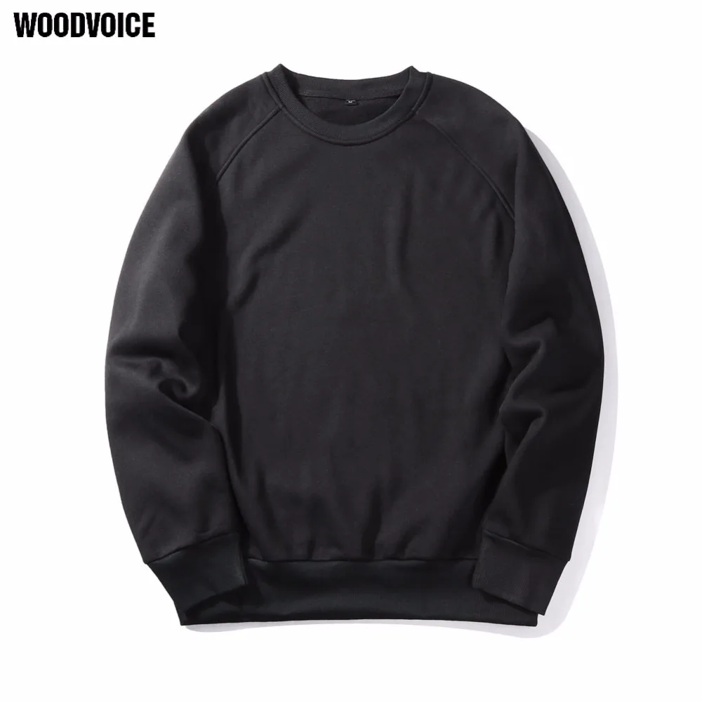 

US/Euro Size Woodvoice new Autumn Winter fashion men hoodies casual cotton thick male pullover tracksuit men crewneck sweatshirt