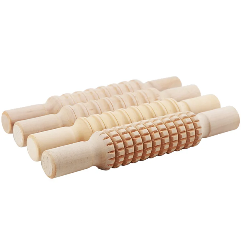 2 шт. набор деревянных скалок с печатью керамических штемпельных палочек для моделирования глиняных грязевых инструментов с печатной текстурой