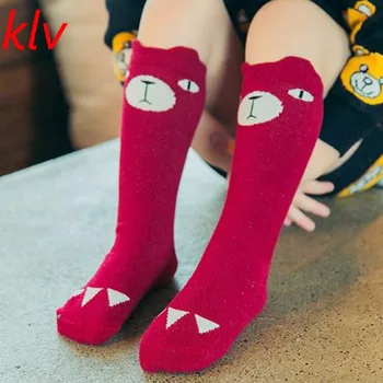

Cute Bear Pattern Socks Winter Autumn Calf Length Tube Crew Socks For Child Toddler 1-6 Years