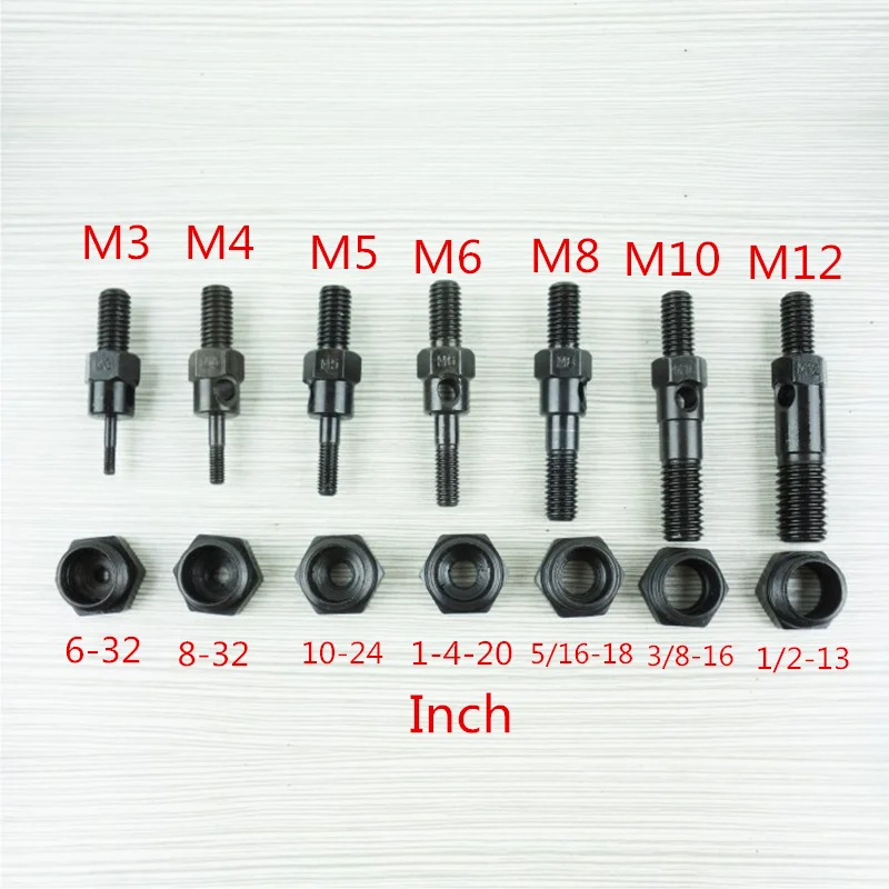 

# Riveter Gun Replacement Mandrel for Hand Nut Rivet Gun Metric M3-M12 INCH 6-32--1G12-13