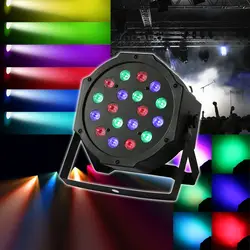 Vevor 8 шт. 18X3 Вт светодиодный PAR64 54 Вт Тонкий Пар Может DMX плоским Пар света RGB Цвет проектор освещения вечерние DJ Light