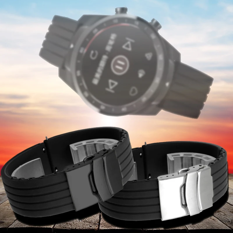 PEIYI ремешок для часов Ticwatch Цветной силиконовый сменный ремешок 20 мм/22 мм Ticwatch 1/2/E/Pro ремешок для часов Spark ремешок на запястье