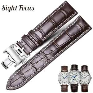 Image 1 - Calfskin Watch Band for Longines Masters Collection Watch Strap Belt Bracelet Cowhide Leather 13 14 15 18 19 20 21 22 24mm Strap