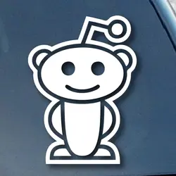 Reddit чужой автомобиля Стикеры наклейка Бендер стены ноутбук Тетрадь высечки белый Стикеры наклейка 5''TALL белый