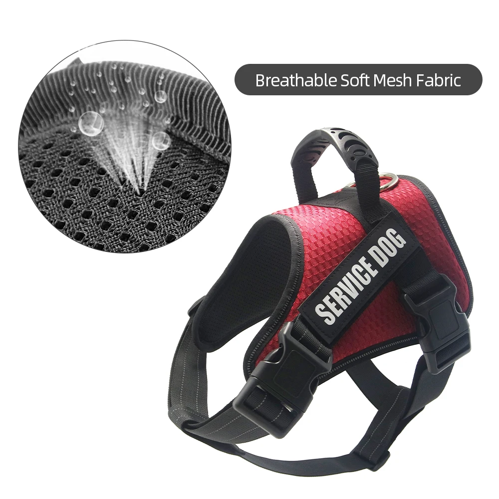 

2019 Dog Vest Harnesses Reflective Service Dog Harness Adjustable Service Dog Vest Husky Dogs Supplies for Outdoor Walking