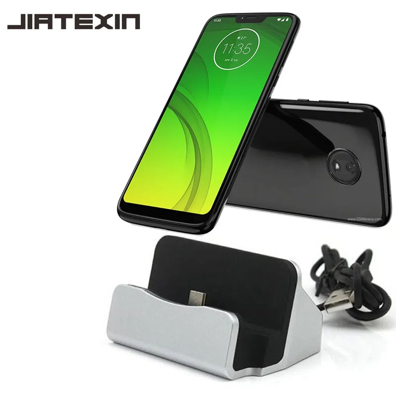 

JIATEXIN For Motorola Moto G7 Desktop Data Sync Type-C USB Cable Dock Charger Station For Moto G7 Power USB Charging Adapter