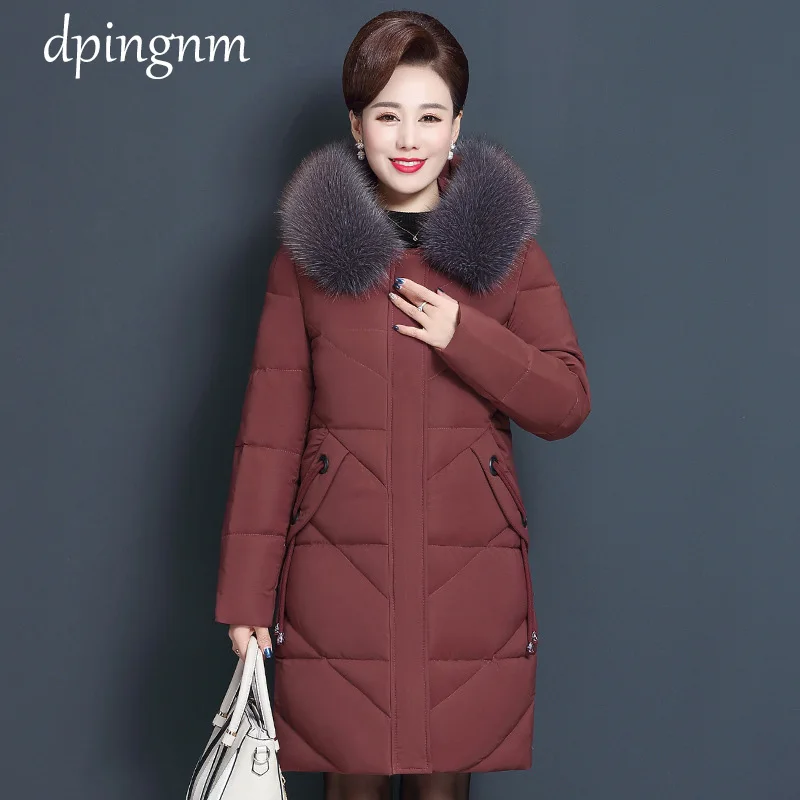 

winter jacket women 2019 Winter Female Long Jacket Winter Coat Women Fake Fur Collar Warm Woman Parka Outerwear Jacket Coat
