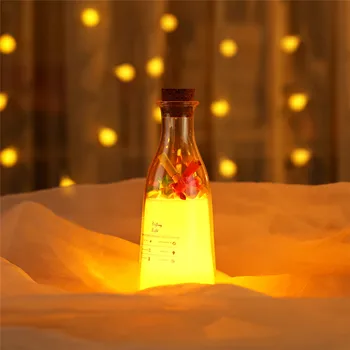 

DIY Message 7 Colors Milk Bottle Writing Timing LED Lamp Night Light Remote USB Desk Table Lamp Children Room Lamp Birthday Gift