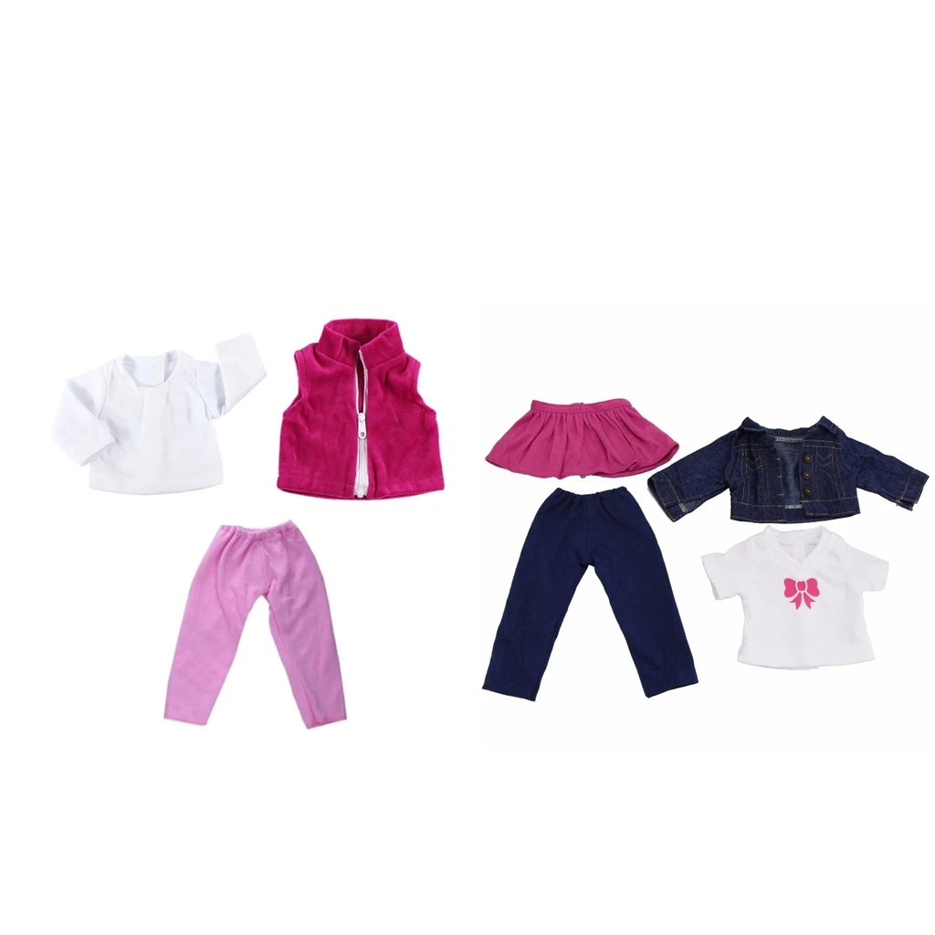 MagiDeal 2 Set Handmade Clothes for 18inch American Doll DIY Dress up Accessory Girl Gifts