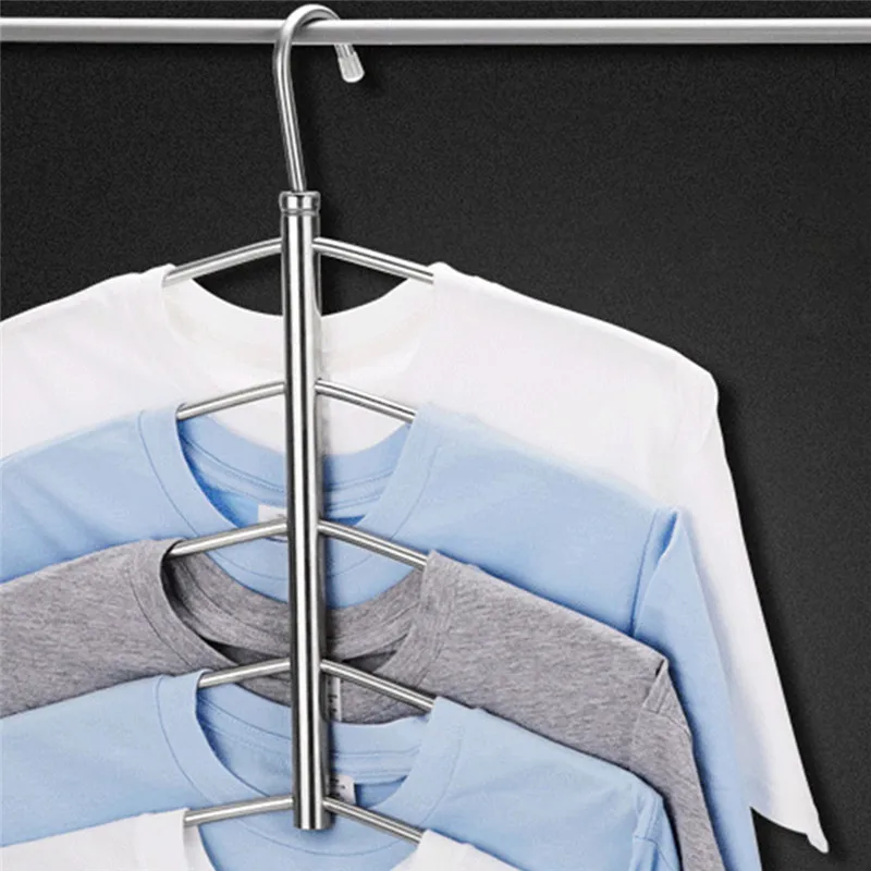 

Rack Shawl Cloth Closet Multifunctional fish bone stainless steel hanger slip-resistant clothes hanging household multi-layer