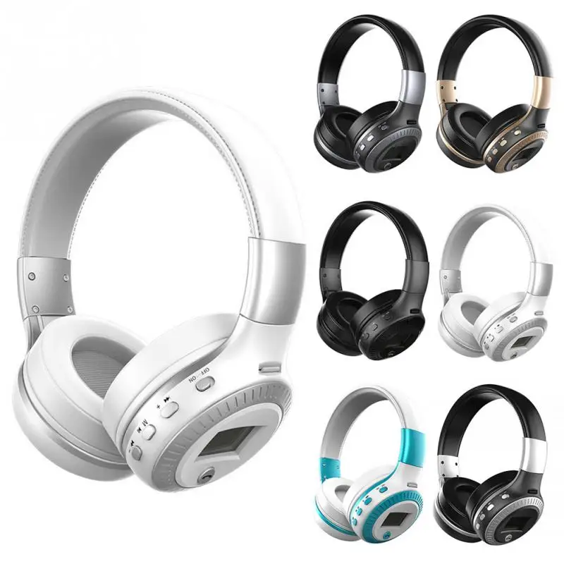 

new Wireless LCD display Headphones Bluetooth Noise Canceling Head Set Audio Stereo Earphone Wireless Bluetooth Headset Earphone