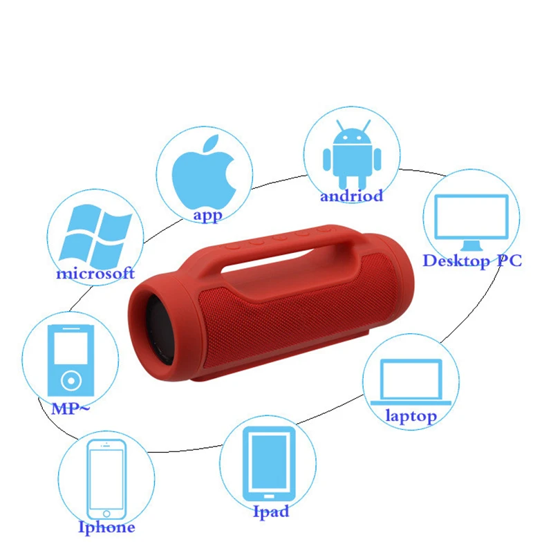 Portable Wireless Bluetooth Speaker Outdoor Column Sound Stereo audio sports Music HIFI loudSpeaker with FM TF player LORDZMIX (10)