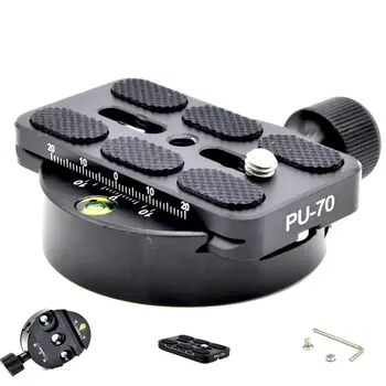 

Yiwa Universal Aluminum Alloy QR Clamp Round Quick Release Plate for Tripod Head