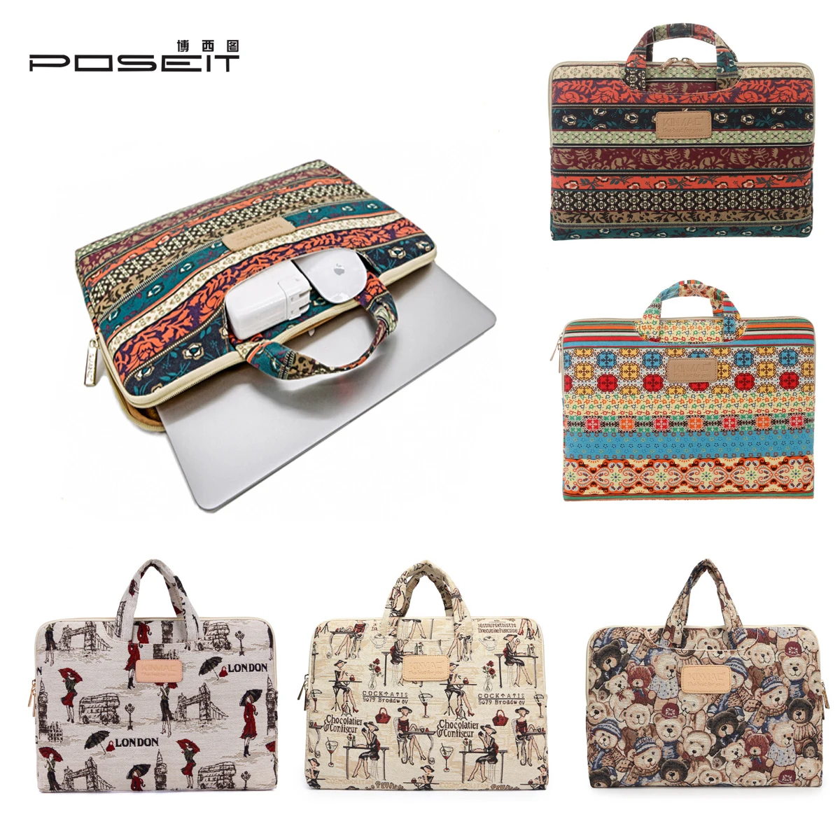 POSEIT Women Laptop Handbag Notebook Computer Sleeve Bags 113 14 15