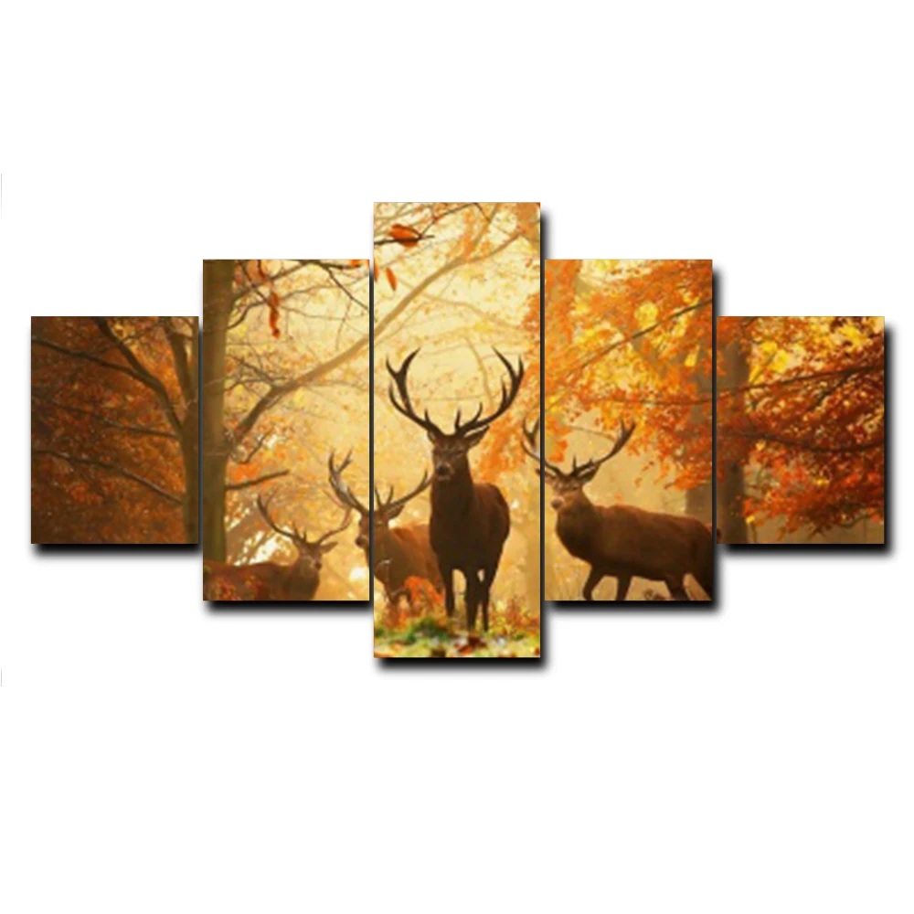 

Wild Animal Elk Vintage Poster Abstract Painting & Calligraphy Decorative Marvel Wall Artwork Pictures for Living Room No Frame