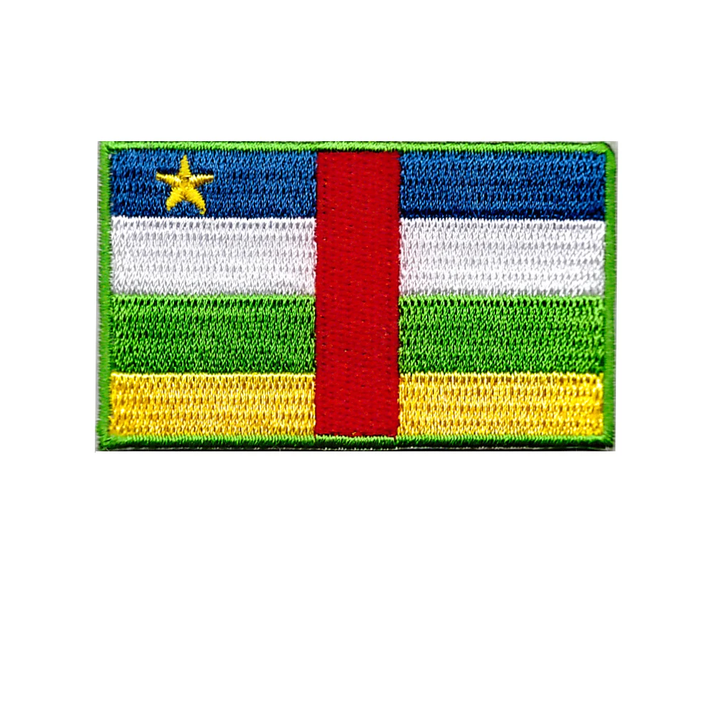 Central africa embroidered iron on patches applique garment embroidery Central africa embroidered iron on patches applique garment embroidery