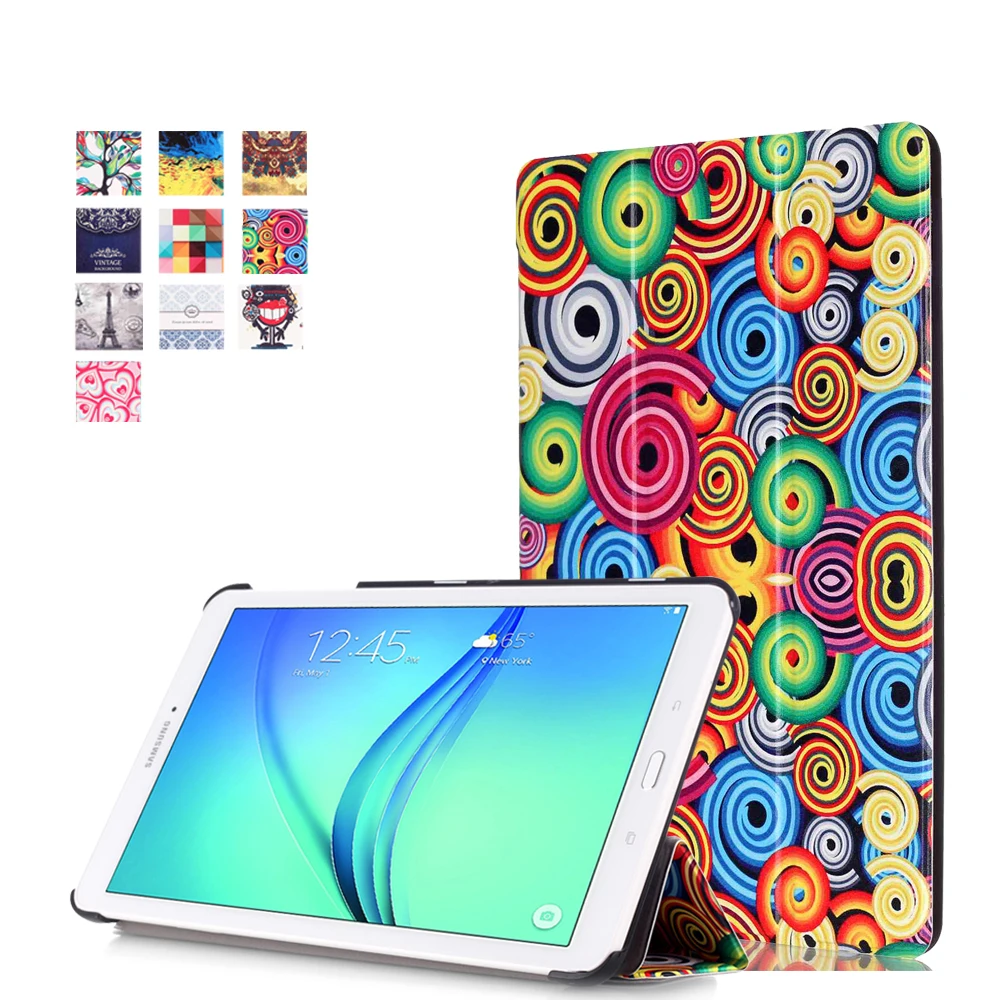 

Magnet Stand pu Leather case cover For Samsung Galaxy Tab E T560 T561 9.6 Tablet funda cover case + screen protectors + stylus