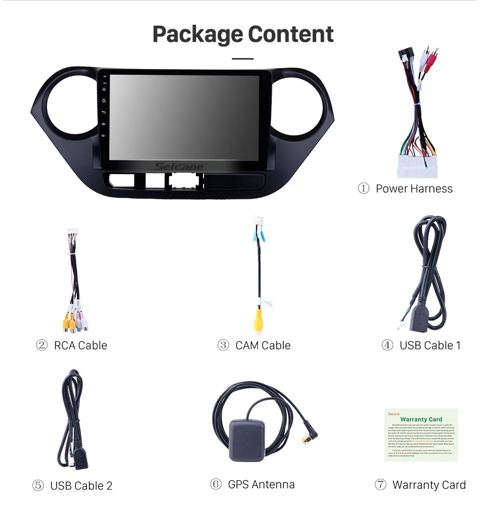 Excellent Seicane Android 8.1/7.1 Car Radio 2Din 9 inch Stereo For 2013 2014 2015 2016 HYUNDAI I10 Grand i10 RHD Touchscreen Head Unit 17