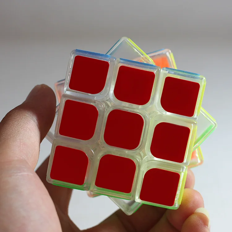 Zcube 3x3x3 прозрачные липкие профессиональные скоростные игрушки высокого качества, обучающая красочная игрушка для детей и взрослых