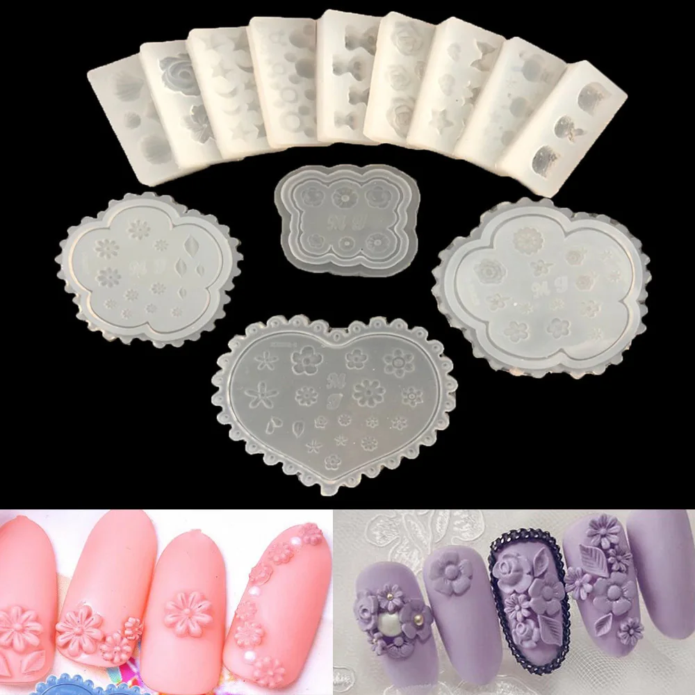 

Nail mold new silicone mold Bear Care rabbit shell carving drop grinding tool