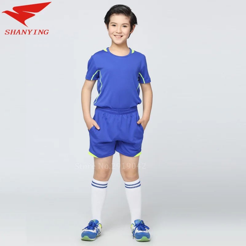 DIY 2017 Child Kids youth Football Kits Boys Soccer Sets Jersey