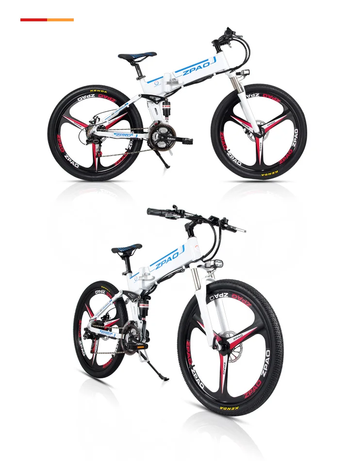 Best ZPAO 21 Speed, 26 inch, 48V 350W, Folding Electric Bicycle, Mountain Bike, Lithium Battery, Aluminum Alloy Frame, Disc Brake 23