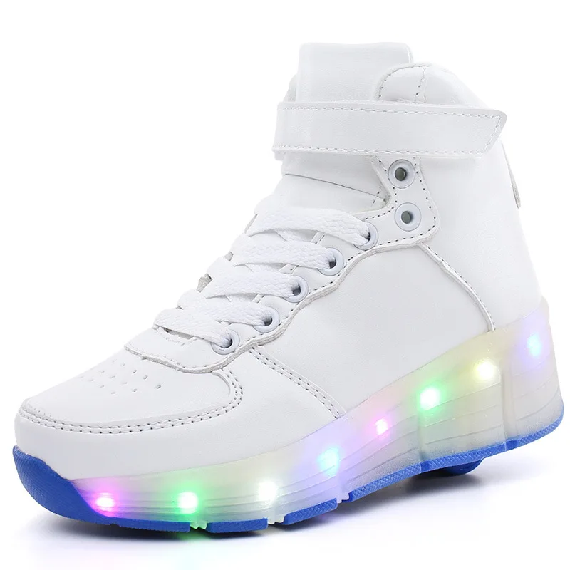 

Single-wheeled LED Light High-cut Violence Walking Shoes Children's Adult Men and Women Ultra-light Shoes with Wheels
