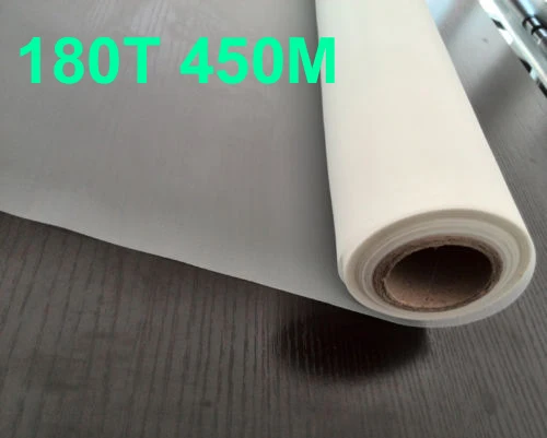 

Free shipping High Quality 2 meters 180T 450M white color polyester silk screen printing mesh 115CM width