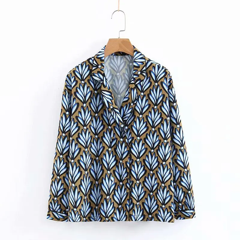 

[EWQ] 2019 Spring Autumn New Pattern V-collar Long Sleeve Single Breasted Button Long Pants Women Two Piece Set Women AG53409La