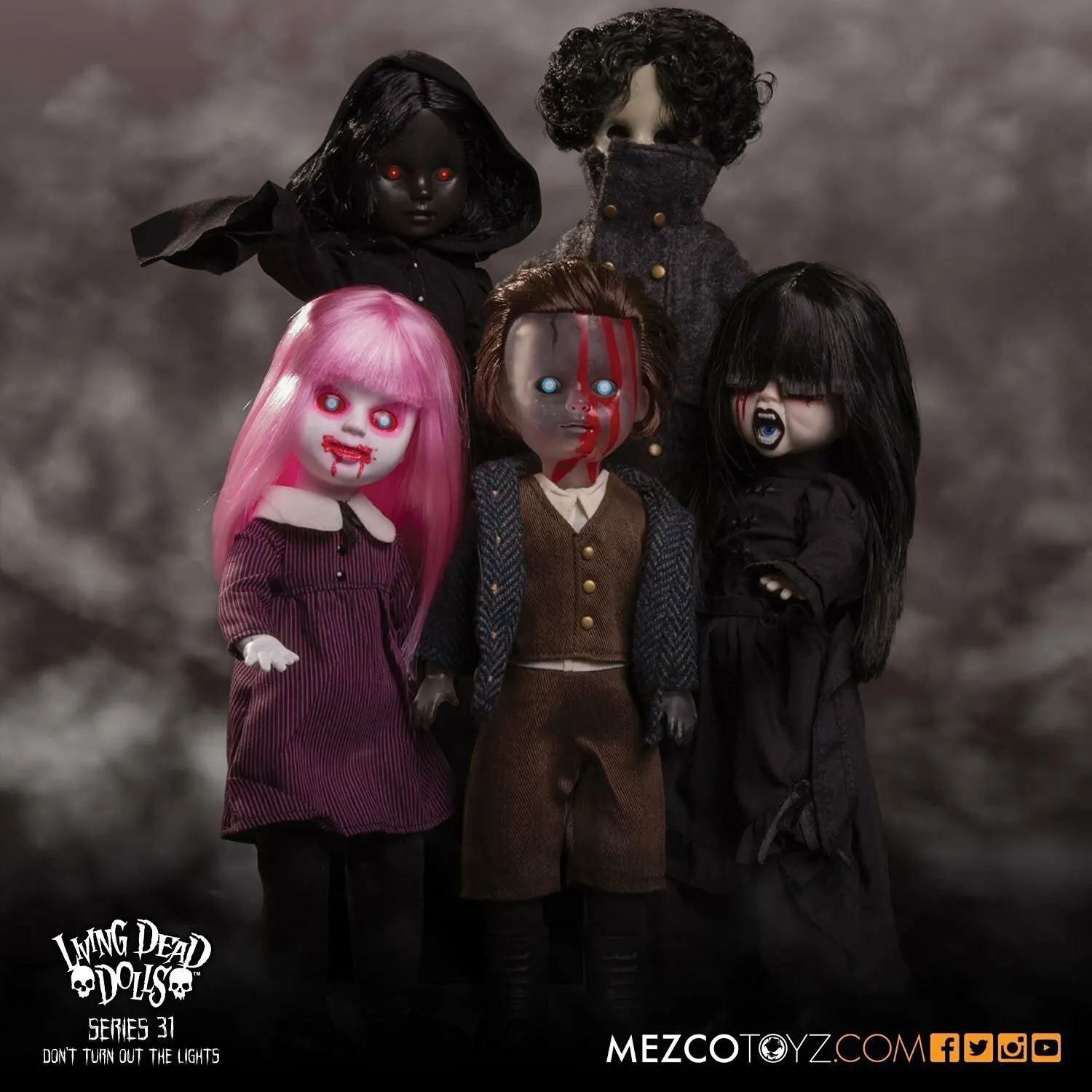 

Living Dead Dolls Series 31 Don’t Turn Out The Lights Kreek Umbral Mezco Action Figure Model Toys Best Gift