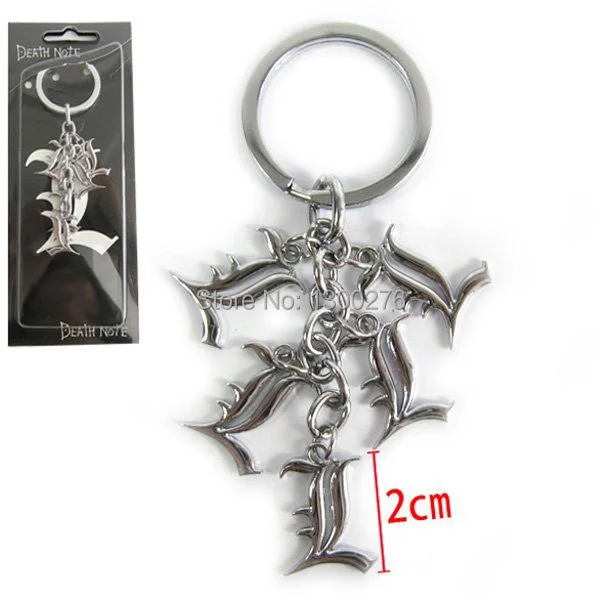 

2styles Cartoon Movie TV Death Note metal figure keychain anime cosplay L key chain