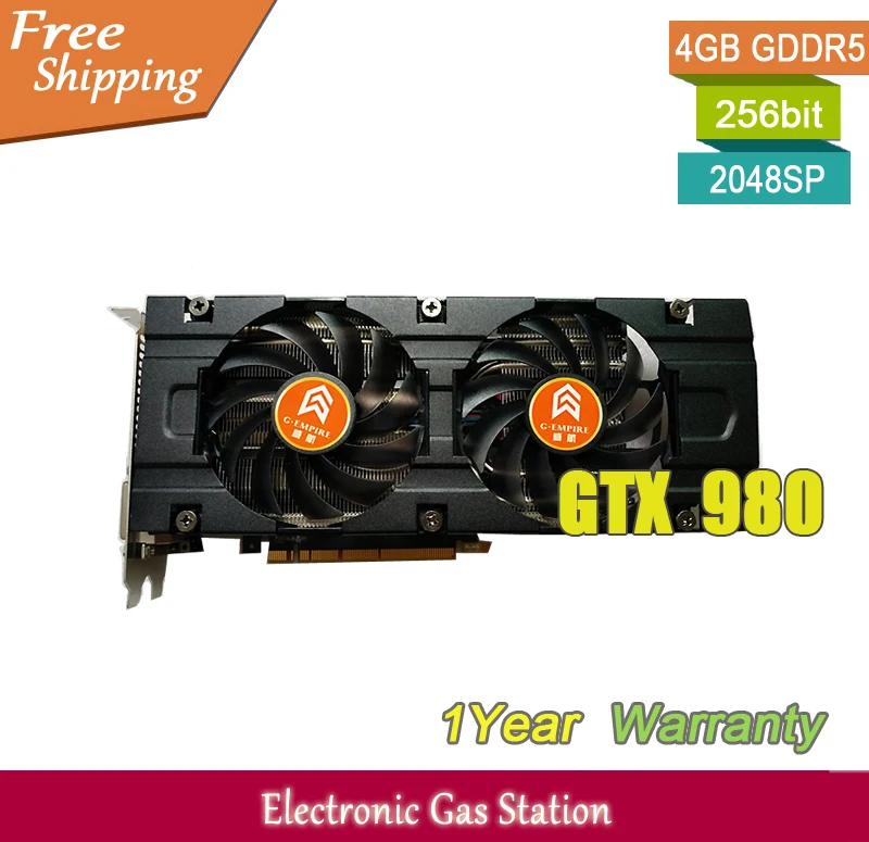 Оригинал weihang настольные видеокарты nvidia geforce gtx 980 4 ГБ gddr5 256bit dvi hdmi displayport 2048sp directx 11