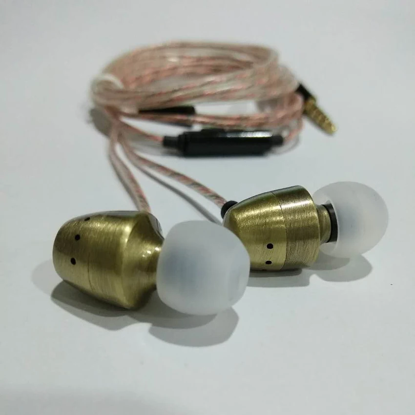 

MGHUAKAI Original Pure Copper Earphone Retro Metal In-Ear Headset For Nokia Laptop