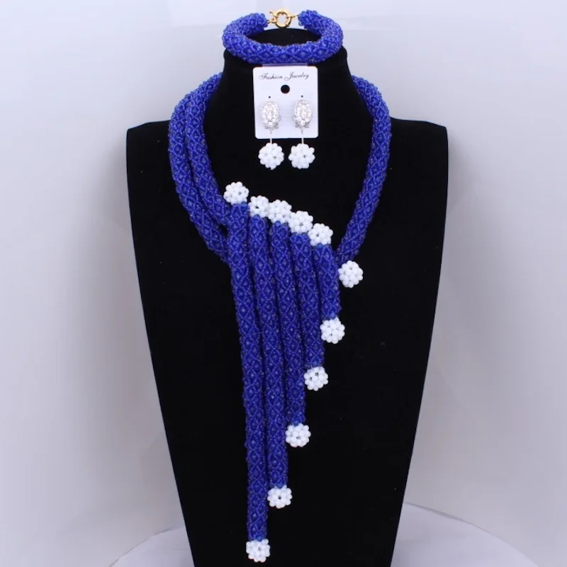 Classique afrique Dubai perles de mariage ensemble de bijoux Orange cadeaux de noël bijoux colliers