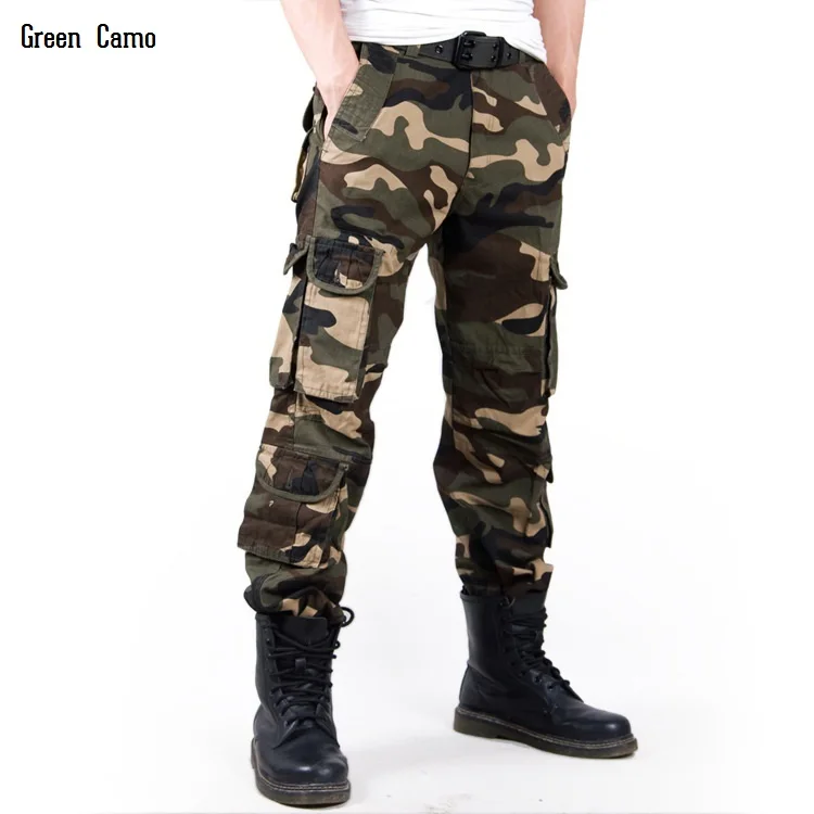 Mens Military Combat Trousers Casual Camouflage Cargo Camo Army Work Pants UK 
