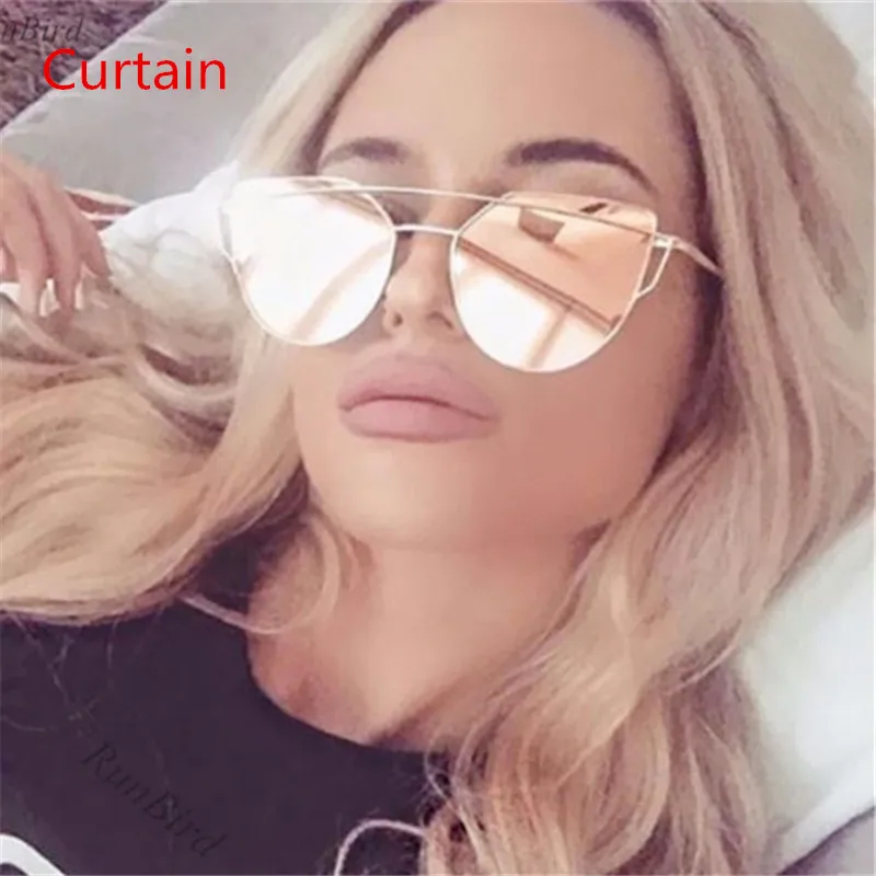 2016-New-Women-6-Colour-Luxury-Flat-Top-Cat-Eye-Sunglasses-Women-Twin-Beam-Sunglasses-Double_