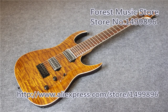 Best price at $295 Cheap Chinese Brown Quilted Finish Jackson Guitars Electric With Rosewood Fretboard Free Shipping