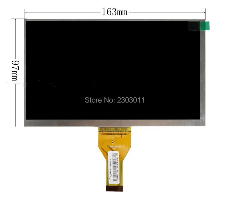 

1024x600 30pin orignal NEW 7'' tablet pc Irbis TX18 Sim-Lock 3G lcd display screen matrix 163*97mm