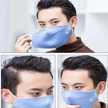 Анти-туман Пылезащитная Ветрозащитная маска хлопок модный принт мужская маска моющаяся многоразовая маска