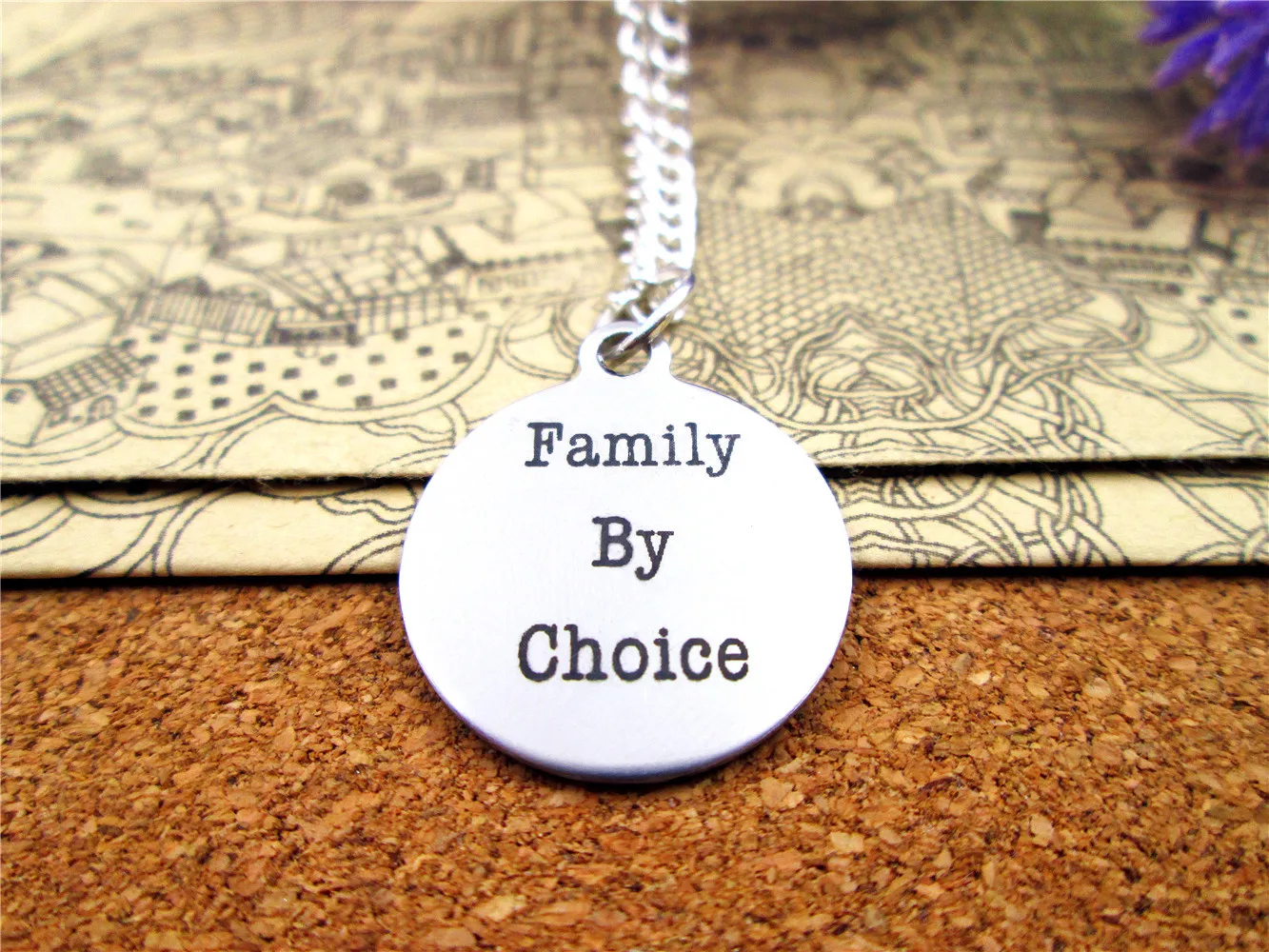 

Fashion stainless steel necklace "family by choe" Pendant necklace Jewelry Gift more style for choosing