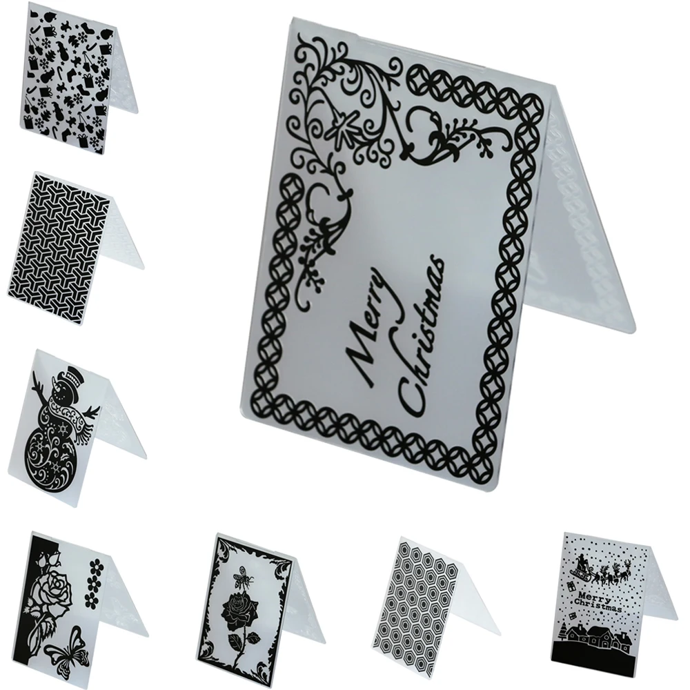 

2019 New Arrival Scrapbook Embossing Folder DIY Paper Cutting Dies Scrapbooking Plastic Emboss Folders Size 10.5*14.5cm
