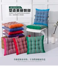 Traditional Coarse Cloth 100 Cotton High Quality Durable Chair Hemorrhoid Seat Cushion Pad with Striped Pattern