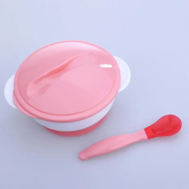 Temperature Sensing Spoon Suction Cup Baby Bowl Baby Feeding Bowl Sucker lunch Dishes Feeding Set for Children Kids dinner Temperature Sensing Spoon Suction Cup Baby Bowl Baby Feeding Bowl Sucker lunch Dishes Feeding Set for Children Kids dinner